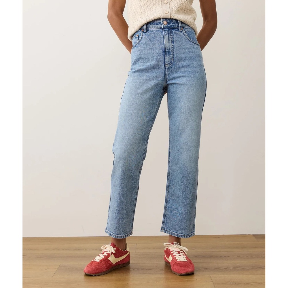 Marine Layer Charlie Denim Straight Leg Pant Vintage Wash 12P New With Tags‎